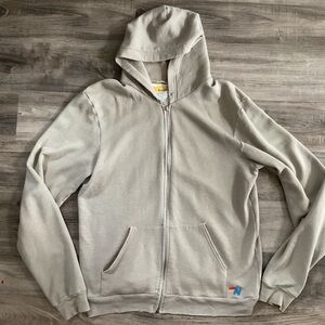 Aviator Nation Men’s Distressed Bolt Full Zip Hoodie size mens